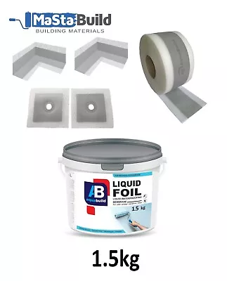 Waterproof Tanking Kit Shower Bathroom Sealing Set Liquid Foil Membrane 1.5kg • £33.99