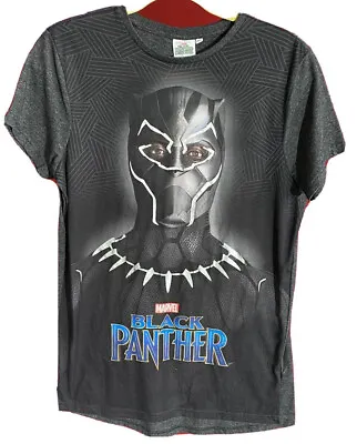 Black Panther T-Shirt Medium MENS Marvel Disney Stan Lee Wakandan T'Challa • £12.50