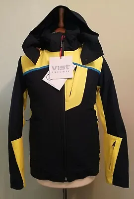 Vist Skichic Aristide Sport Insulated Ski Jacket Night Gold Blue Water Size S • $246.36