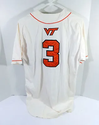 Virginia Tech Hokies #3 Game Used White Jersey 42 DP64589 • $99.99