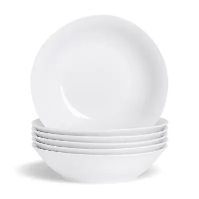 White Pasta Dinner Salad Bowls Wide Rimmed Bowl - 253mm (10 ) - X6 • £31