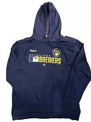 Milwaukee Brewers Majestic Hoodie - Men’s Large • $44.99