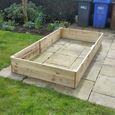 4ft X 8ft X 12  High Raised Bed Timber With FREE Irrigation System Kit Grow Wood • £77