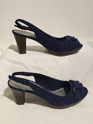 MARCO TOZZI Women's Blue Shoes Size 38 Cg L06 • £15