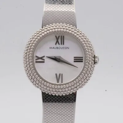 Mauboussin Vintage Women's Watch Clasp Watch Mop Pearl 1 3/32in RAR Steel • $861.74