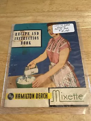 Vintage Hamilton Beach Mixette Recipe And Instruction Book Cook Book  • $4