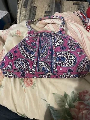 Vera Bradley Eloise Kisslock Satchel Bag Large Quilted Fabric Handbag Purse • $14