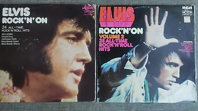 ELVIS PRESLEY - 'Rock 'N' On Volume 1 And 2 Double Vinyl LP Record 1974 • $65