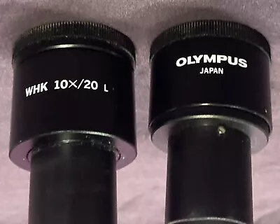 Pair Olympus WHK 10x 20 L Eyepieces Microscope • $9