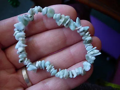 Larimar Tumble Chip Bracelet   100% Genuine U.K. Seller Since 2003 • £7.50