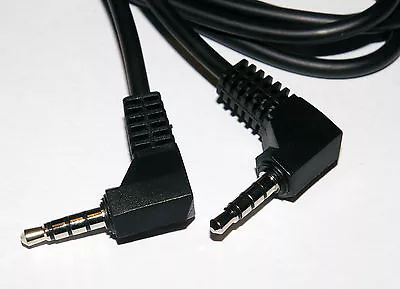 £2.85 • Buy Right Angle 90 Degree 4 Pole 3.5mm Jack Plug To Jack Plug Cable 1.5m