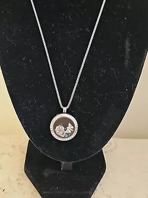 STEEL IBB FLOATING CHARM LOCKET PENDANT NECKLACE Music Note BOX CHAIN 18  • $13.99