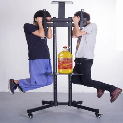 $89.67 • Buy 32 To 65  Black Led Plasma Lcd TV Stand Mount Bracket Mobile Trolley With Wheels