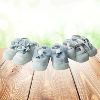 £4.02 • Buy Cotton Gripper Baby Socks Anti Trainer Lace Girl Toddler Cute