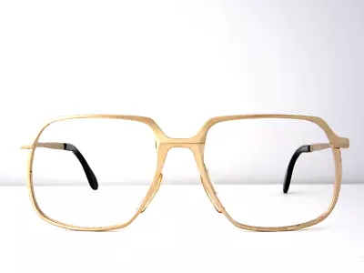 MARWITZ 'Portrait' Gold Square  Men's  Eyeglass Frames Vintage Germany NOS • $129