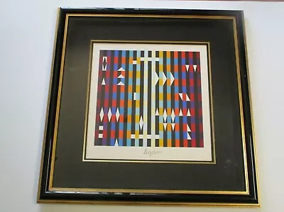 $2560 • Buy Agam Silkscreen Serigraph Signed Limited Rare Abstract Pop Colorful Op Modernism