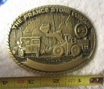 1 FRANCE STONE COMPANY Ohio Solid Brass Belt Buckle Octanner Salt Lake City Utah • $23.24