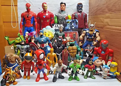 Action Figure Bundle Joblot Marvel Dc Spiderman Tmnt Black Panther Ironman Thor • £20