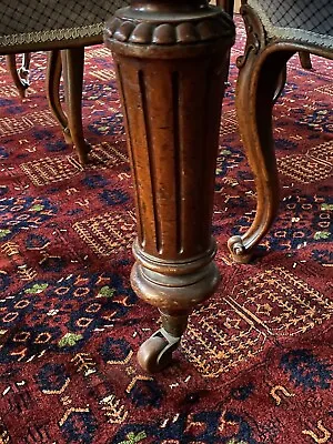 $450 • Buy Antique Victorian Mahogany Extending Dining Table Original Castors