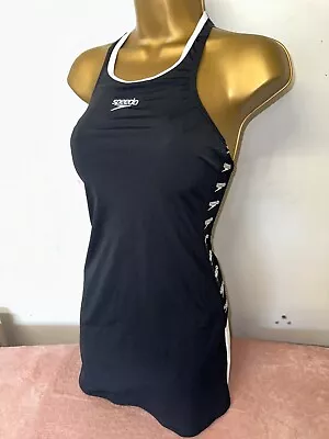 Sexy Ladies Speedo Black Padded Zip Up Back Skirtini Swimsuit Size 10 34  • £3.99