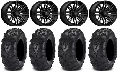 MSA Black Rogue 14  ATV Wheels 27  Mud Lite II Tires Kawasaki Brute Force IRS • $1178.48