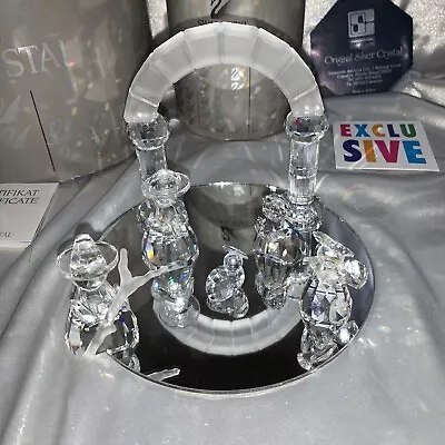 $299.99 • Buy Swarovski 6 Pc Nativity , Holy Family, Mary Baby, Joseph Arch, Shepherd & Angel.