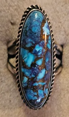 Vintage Handmade Native Navaho Ring Turquoise Signed • $125