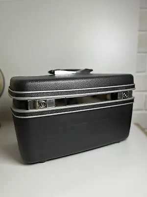 Vintage Samsonite Silhouette Black Vanity Beauty Makeup Hard Case. Retro. • $69.95