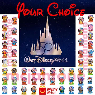 McDonalds 2021 DISNEY World 50th ANNIVERSARY EPCOT WDW Character YOUR Toy CHOICE • $3