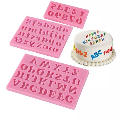 All Three Chocolate Cake Mould Alphabet Letter Number Silicone Fondant Mould • £3.79