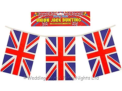 12ft Union Jack Flag Bunting Banner Team GB Olympics Red White Blue Party Decor • £1.98