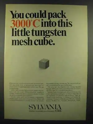 $16.99 • Buy 1966 GT&E Sylvania Chemical & Mettallurgical Division Ad - Tungsten Mesh Cube