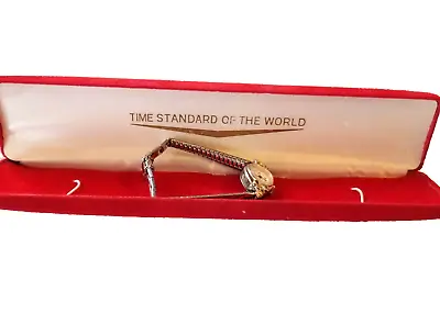 Vintage Lucerne Ladies Watch With Time Standard Of The World Red Velvet Box Case • $29.97