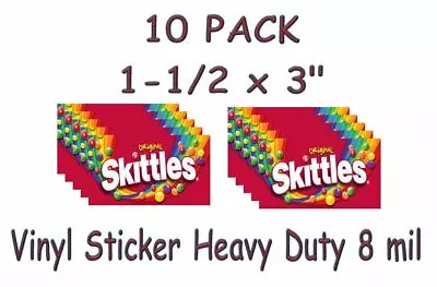 10 PACK Vinyl Sticker 1.5 X 3 Bulk Vending Candy Machine Labels • $5.99