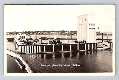 Mackinaw City MI-Michigan RPPC State Ferry Dock Real Photo Vintage Postcard • $8.99