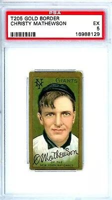 T205 Sweet Caporal Christy Mathewson PSA 5 Giants    12259 • $8722