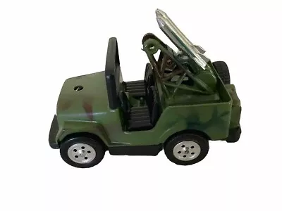 Vintage Unique USAF Green Jeep Table Lighter With 2 Missiles Press Tires Light • $33