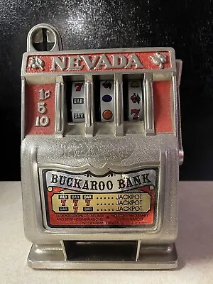 VINTAGE NEVADA BUCKAROO BANK NOVELTY SLOT MACHINE 1960’s • $28