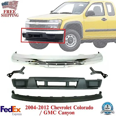Front Bumper Chrome With Bracket + Valance + Extension For 04-12 Colorado/Canyon • $299.65
