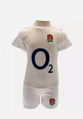 New England RFU Shirt & Short Set Unisex Baby 6/9 Months GR • £8.99