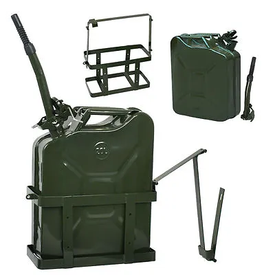 Jerry Can With Holder 20L Liter 5 Gallons Steel Tank Gasoline Durable • $47.58
