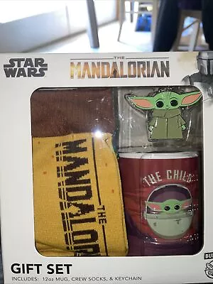 Star Wars The Mandalorian Baby Yoda Boxed Gift Set Socks Mug • $4.89