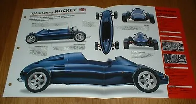 ★★1998 Light Car Company Rocket Spec Sheet Brochure Info Photo★★ • $5.99