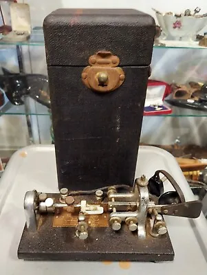 1945 Antique Vintage VIBROPLEX RED BUG Telegraph Key Bug 146450 With Case • $150