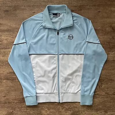 Sergio Tacchini Track Jacket Men's Size Large Blue Zip Up Vintage Color Block • $39.99