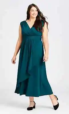 Avenue By City Chic Ladies Madeline Maxi Dress Size 14 16 Colour Teal • $29.99
