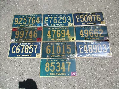 10 Delaware License Plate Lot For Collecting Or Decorating # 2 • $95