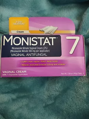 Monistat 7 Vaginal Antifungal Cream Disposable Applicators 1.59oz Tube • $14.88