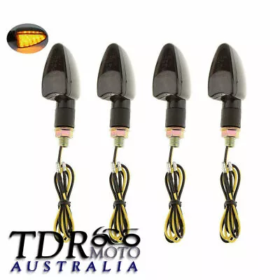 $17.20 • Buy 4x Black Motorcycle LED Indicators For Suzuki GSR 750 GSXR Streetfighter