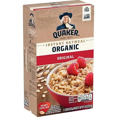 Quaker Instant Oatmeal Organic Regular 7.9 Oz Packaging May Vary • $28.94